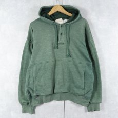 画像1: 90〜2000's NORTHWEST TERRITORY 裏サーマル ヘンリーネックスウェットフーディー M (1)
