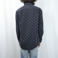 画像3: 90's GAP 総柄 コットンシャツ BLACK (3)