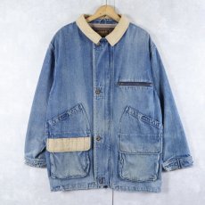 画像1: 80〜90's Eddie Bauer デニムハンティングジャケット L (1)