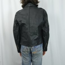 画像3: 80's LEATHER RIDER USA製 ダブルライダースジャケット BLACK SIZE40 (3)