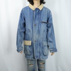 画像2: 80〜90's Eddie Bauer デニムハンティングジャケット L (2)