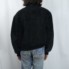 画像3: 80's〜 G-III "A-2 TYPE スエードレザージャケット BLACK S (3)