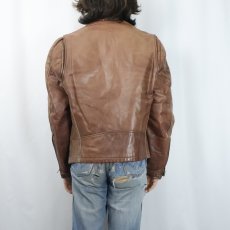 画像3: 70's シングルライダースジャケット BROWN SIZE40 (3)