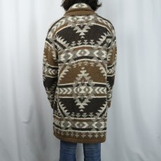 画像3: LAUREN Ralph Lauren ネイティブ柄 ウールニットガウン S (3)