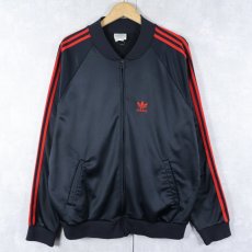 画像1: 80's adidas USA製 トラックジャケット BLACK XL (1)