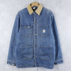 画像1: 90's POINTER USA製 ブランケットライナー デニムカバーオール S (1)