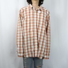 画像2: 2013SS Patagonia チェック柄 ナイロン×ポリエステル シャツ XL (2)