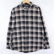 画像1: PENDLETON "MASON" オンブレーチェック柄 コットンボタンダウンシャツ L (1)
