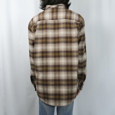 画像3: PENDLETON "MASON" オンブレーチェック柄 コットンボタンダウンシャツ L (3)