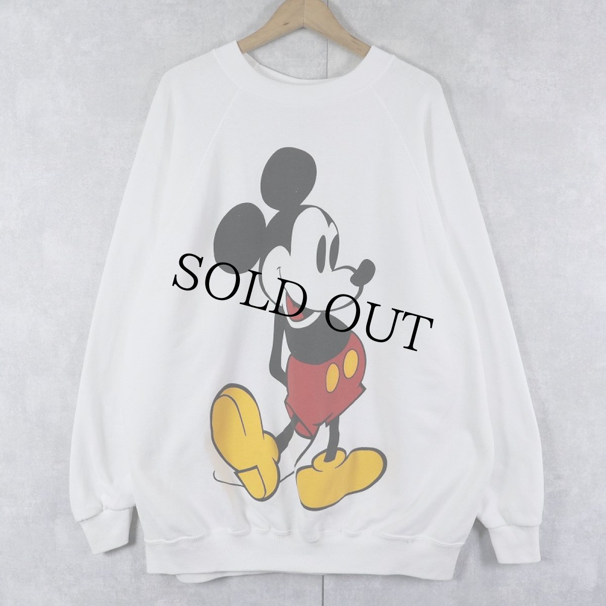 画像1: 90's USA製 "MICKEY MOUSE" キャラクタープリントスウェット 4XL (1)