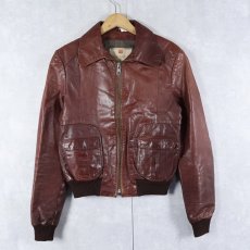 画像1: 70's CRAE CARLYLE A-2 TYPE レザージャケット SIZE40 (1)
