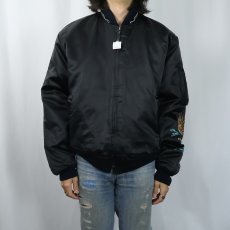 画像2: 80's "KOREA" 鷲刺繍 スーベニアジャケット BLACK  (2)