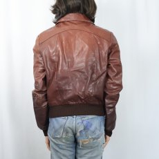 画像3: 70's CRAE CARLYLE A-2 TYPE レザージャケット SIZE40 (3)