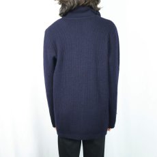 画像3: Gran Sasso ITALY製 ウールニットカーディガン NAVY SIZE5 (3)