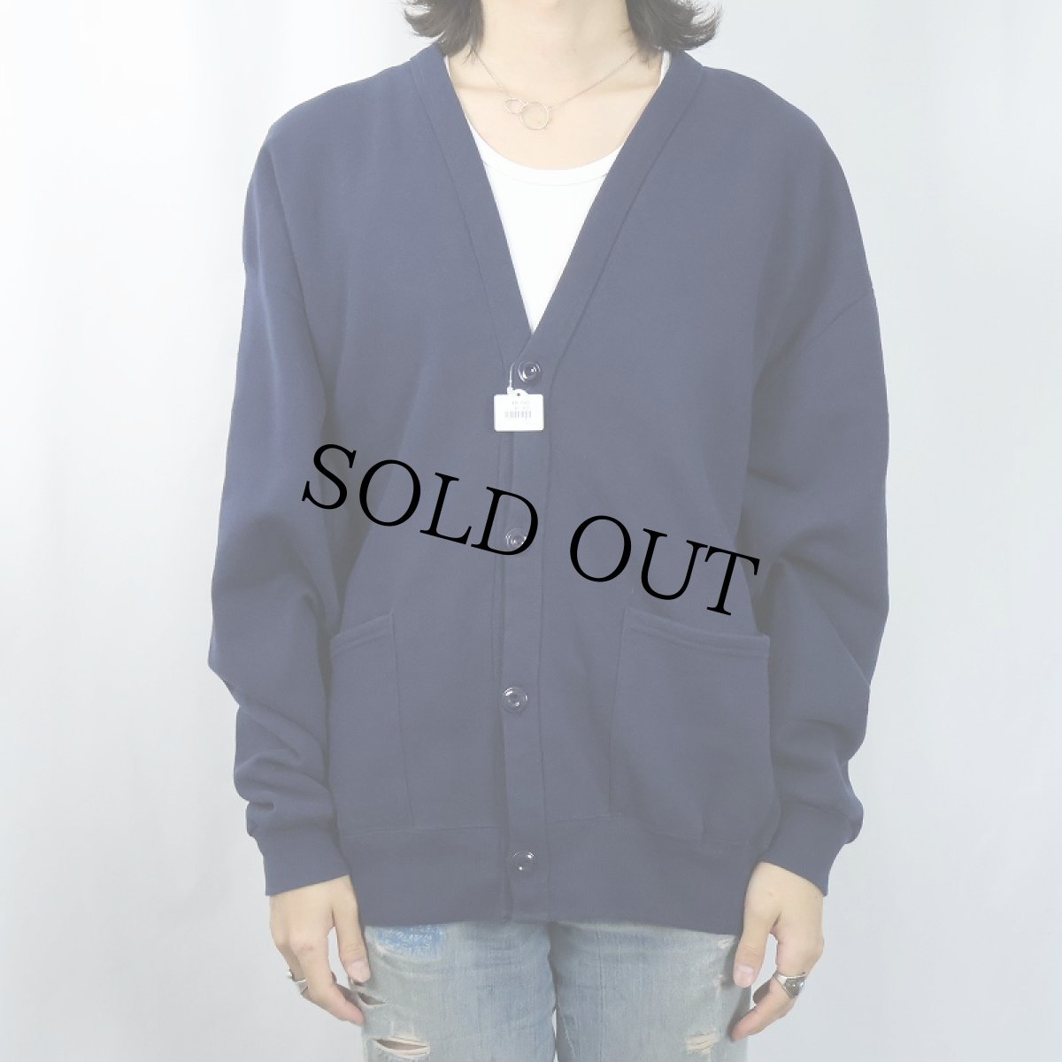 画像2: JERZEES スウェットカーディガン NAVY ONESIZE (2)