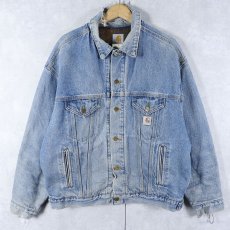 画像1: Carhartt ブランケットライナー付き デニムジャケット L (1)
