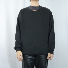 画像2: 90's RUSSELL ATHLETIC USA製 前V 無地スウェット BLACK XXL (2)