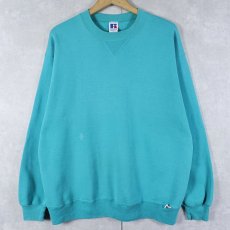 画像1: 90's RUSSELL ATHLETIC USA製 前V 無地スウェット XL (1)