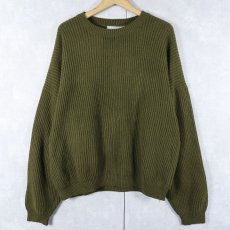 画像1: 80〜90's McNaughton Wear USA製 アクリルリブニットセーター XL (1)