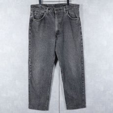 画像1: 90's Levi's 505 USA製 先染め ブラックデニムパンツ W36 (1)