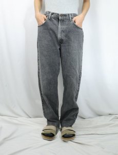 画像2: 90's Levi's 505 USA製 先染め ブラックデニムパンツ W36 (2)