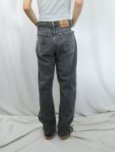 画像3: 90's Levi's 505 USA製 先染め ブラックデニムパンツ W36 (3)