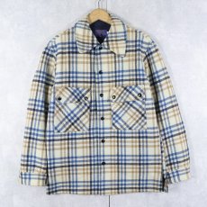 画像1: 〜70's PENDLETON USA製 チェック柄 ウールシャツジャケット S (1)