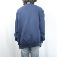 画像3: 90's Champion 青刺繍タグ 後期 USA製 "HARVARD UNIVERSITY" 前V プリントスウェット NAVY XXL (3)