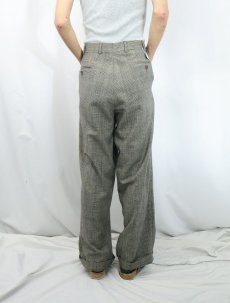 画像3: Brooks Brothers USA製 グレンチェック柄 2タック ウールスラックス W36 (3)