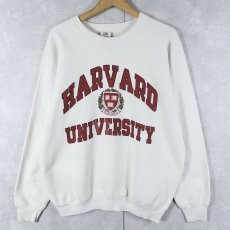 画像1: 90's FRUIT OF THE LOOM USA製 "HARVARD UNIVERSITY" プリントラグランスウェット XL (1)