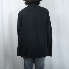 画像3: 90's RUSSELL ATHLETIC USA製 ハーフジップ 無地スウェット BLACK XL (3)