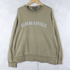 画像1: 2000's BANANA REPUBLIC ロゴプリントスウェット XL (1)