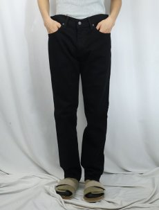 画像2: Levi's 511 スリムテーパード ストレッチブラックデニムパンツ W31 (2)