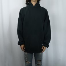 画像2: 90's RUSSELL ATHLETIC USA製 無地スウェットフーディー BLACK XXL (2)