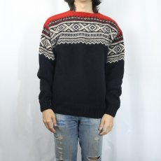 画像2: POLO Ralph Lauren "HAND KNIT" ノルディック柄 ウールニットセーター XL (2)