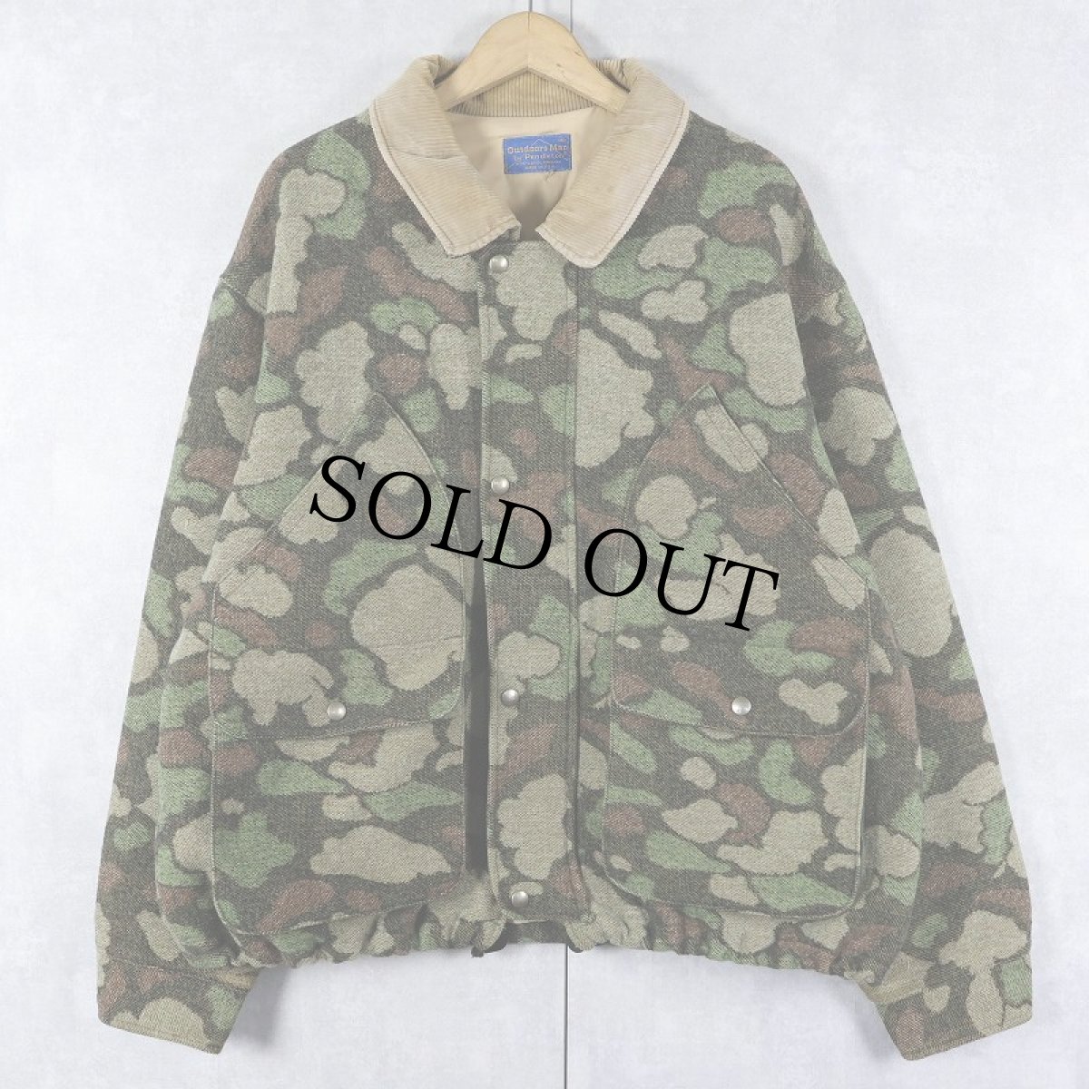 画像1: 80〜90's PENDLETON USA製 カモ柄 中綿入り ウールジャケット XL (1)