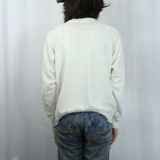 画像3: 70〜80's ARTEX USA製 "UNIVERSITY BUFFALO" フロッキープリント ラグランスウェット L (3)