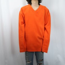 画像2: GAP Vネック フリースプルオーバー XL (2)