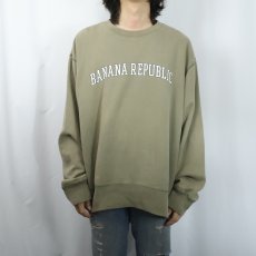 画像2: 2000's BANANA REPUBLIC ロゴプリントスウェット XL (2)
