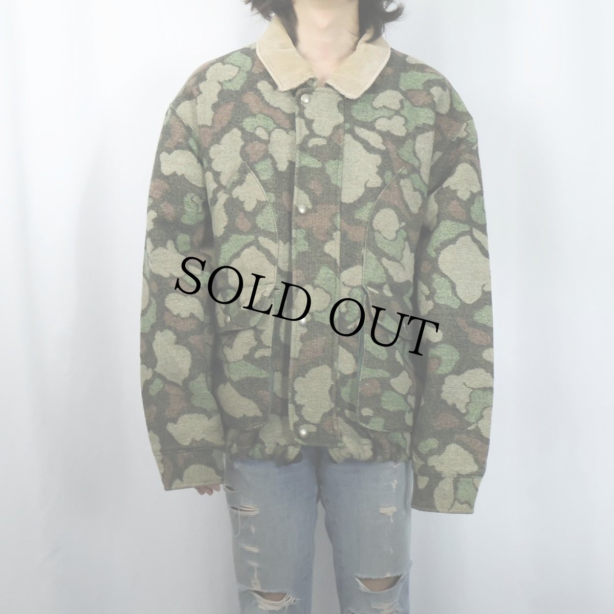 画像2: 80〜90's PENDLETON USA製 カモ柄 中綿入り ウールジャケット XL (2)