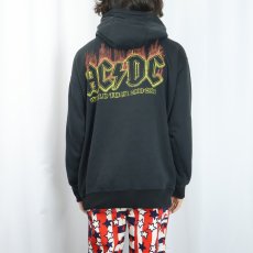 画像4: 2000's AC/DC "HELL'S BELLS" ロックバンドツアースウェットフーディー BLACK XL (4)