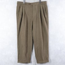 画像1: ITALY製 2タック コーデュロイスラックス W39 (1)