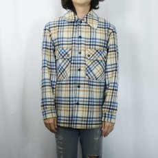画像2: 〜70's PENDLETON USA製 チェック柄 ウールシャツジャケット S (2)