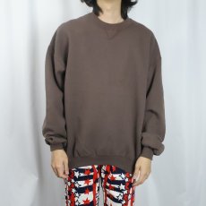 画像2: 90's RUSSELL ATHLETIC USA製 前V 無地スウェット XL (2)