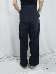 画像3: POLO Ralph Lauren "POLO CHINO" 2タック コットンチノトラウザーズ NAVY W35 (3)