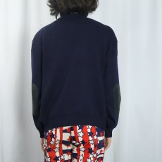 画像3: 80〜90's Barbour ENGLAND製 ウール コマンドニットセーター NAVY L (3)