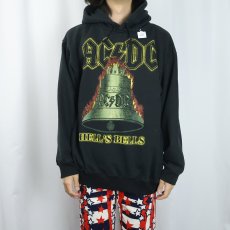 画像3: 2000's AC/DC "HELL'S BELLS" ロックバンドツアースウェットフーディー BLACK XL (3)