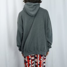 画像3: 90's NIKE USA製 ロゴ刺繍スウェットフーディー L (3)