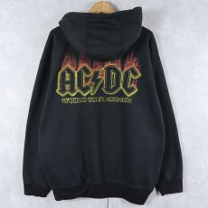 画像2: 2000's AC/DC "HELL'S BELLS" ロックバンドツアースウェットフーディー BLACK XL (2)