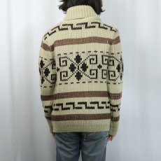 画像3: 70's PENDLETON ネイティブ柄 カウチンニットジャケット M (3)